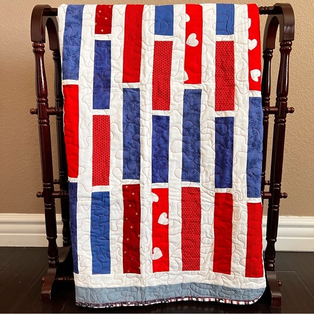 40”x50” Handmade Patriotic Quilt.